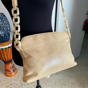 PINKY Vintage 1980’s Shoulder Crossbody Snakeskin Reptile Style Print Purse